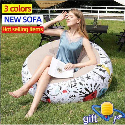 Bean Bag Chairs Inflatable Camping Chairs Inflatable Slouchy Sofa Blow Up Chairs Folding Portable Inflatable Chair For Living Ro